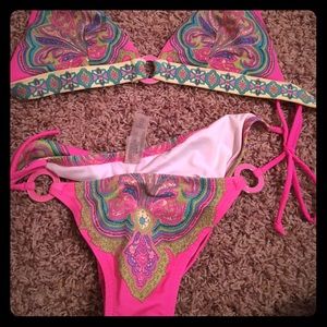 Bright neon swimsuit